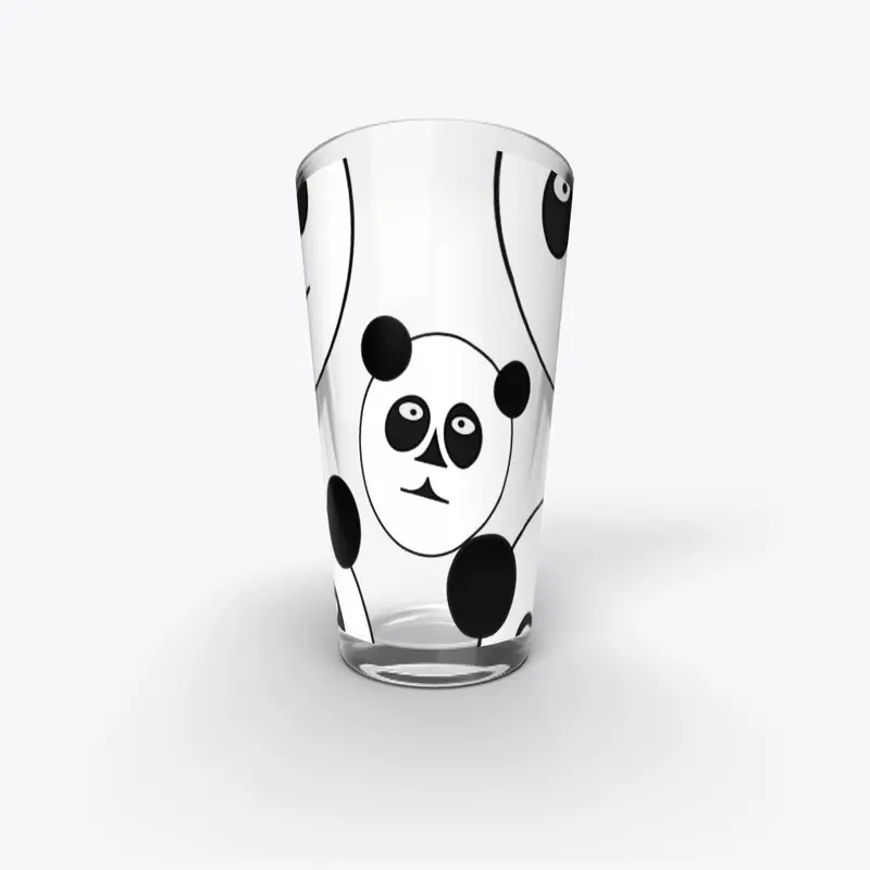 abstract pandas black and white pattern